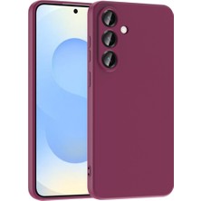 Grabono Samsung Galaxy S25 Fe Kılıf Kamera Korumalı Içi Kadife Kaplama Mat Premium Seri - Bordo