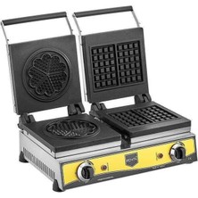 Remta Çiftli Kare+Çiçek Waffle Makinesi(16 CM)-W20