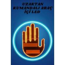 UMD Tekno Pilli LED Işık Araç Camı Için Uzaktan Kumandalı El Simgesi Uygun