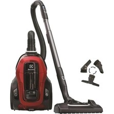 Electrolux 7 Kademeli Filtreleme ve Ömür Boyu Filtre Teknolojisi - Yüksek Emiş Güçlü Sessiz Motor - Alerjen Karşıtı ve Hassas Zemin Başlıklı Toz Torbasız Süpürge - Metalik Kırmızı
