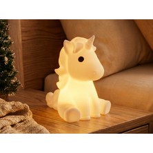 KMA Tekstil Sevimli Unicorn Lamba – Işıklı Tealight Mumluk (Led Tealight Dahil)