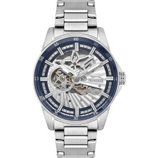 Slazenger Erkek Kol Saati – 44 Mm, Gümüş Metal Kordon, Gümüş Kadran, 10 Atm