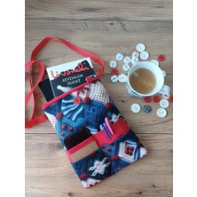 TUYLUTUKKAN Battaniye Desenli Askılı 20×27 cm 4 Cepli Kitap ve Tablet Kılıfı