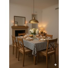 Heriya Siyah Keten Masa Örtüsü 150X220 cm