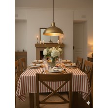 Heriya Kiremit Keten Masa Örtüsü 150X220 cm