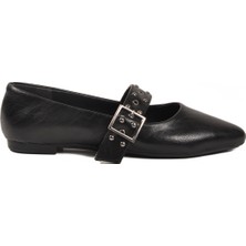 Ayakmod Siyah Cilt Hafif Kadın Günlük Ayakkabı 209166 Z