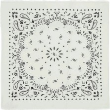 Kujten Large Cashmere Bandana Hachiko White