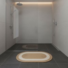 Comfort Craft Hasır Şeritli Jüt Paspas | Banyo | Balkon | Doğal | Yıkanabilir | 60X100 cm