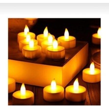 PremiumPort Işıklı LED Mumlar, Pilli, 10'lu Paket, Sıcak ve Şık Atmosferler