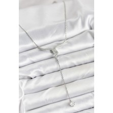 Inure Jewelry 316L Çelik Zincir Gümüş Renk Yılan Model Y Kolye