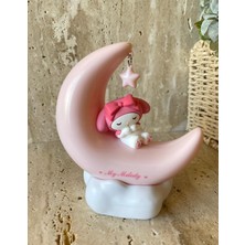 Dekor Sevgisi Ay Üzerinde Uyuyan My Melody Mini Gece Lambası