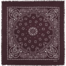 Kujten Large Cashmere Bandana Hachiko Burgundy