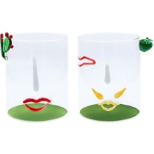 Baci Milano Romeo&giulietta 2'li Bardak Seti Cam Yeşil 370 ml