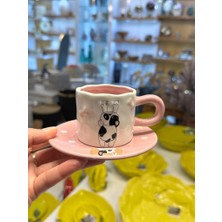 Kosova Pembe Köpek Tek Kişilik Türk Kahvesi Fincanı