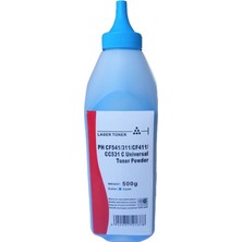 H 125A-CP1215-CB540A-CF400A-CF320-CF210 500GR Mavi Toner Tozu