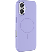 Gpack iPhone 16 Uyumlu Kılıf Edi Silikon M-Safe Şarj Özellikli Lila