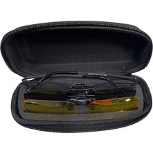 Fermuarlı Klips Bölmeli Kumaş Gözlük Kılıfı / Kutusu Siyah