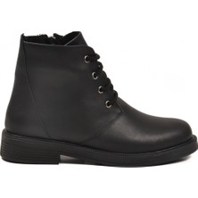 Ayakmod Siyah Cilt Kadın Bot 284098 Z