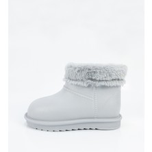 Aktaş Ayakkabı Çocuk Unisex Gri Su Geçirmez Içi Yünlü Çizme