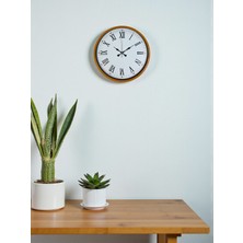 Zentime 36 cm Turuncu Dekoratif Duvar Saati