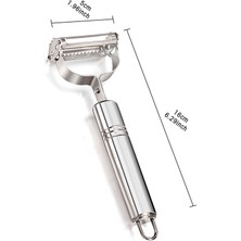 Gampus Paslanmaz Çelik Çok Fonksiyonlu Sebze Soyucu-Gümüş Jülyen Meyve Sebze Soyucu Soyacak