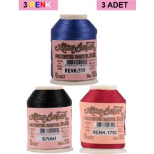 Maarketim 3 Adet Altınbaşak Oya ve Dantel İpi 20 gr - No: SİYAH - 1790 - 559