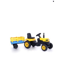 Feyza Design Yük Taşıyan Sarı Oyuncak Traktör ve Römork Seti, Çocuklar Için Eğlenceli Oyun