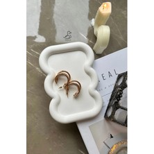 CasadiDuck Dalgalı Bubble Taş Tozu Dekoratif Takı Tabak 2’li