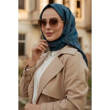 İmaj Butik Yeşil Soft Dijital Pamuklu Eşarp