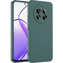 Gpack Realme 12 Pro Uyumlu Kılıf Mara Lansman Soft Silikon Içi Kadife Koyu Yeşil