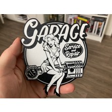 Sora Design Garage Service Temalı Dekoratif Bardak Altlığı Masa Üstü Aksesuarı