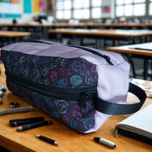 Aduşka Home 4 Gözlü 2 Renkli Quatro Kalemkutu /makyaj Çantası / Düzenleyici (Tekli Satılır)