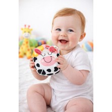Budizzz Yumuşak Peluş Bebek Topu | Inek Tasarımlı Xl Gelişim Topu