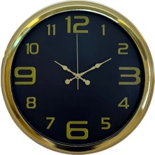 Zentime 40 cm Gold Lüks Duvar Saati