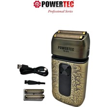 Powertec TR-575 Profesyonel Günlük Sakal Tıraş Makinesi (Çift Elek Başlıklı ve Yedek Başlık Hediyeli)