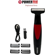 Powertec Tr-655 Vücut Tıraş Makinesi (Body Groom) Çift Bıçak - Sıfıra Yakın Kesim