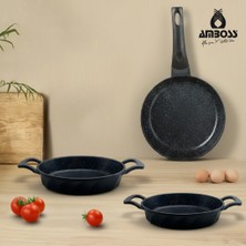 Amboss Mixta 3 Parça Döküm Tava Sahan Seti 