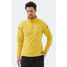 Slazenger Intımate I Erkek Dik Yaka Fermuarlı Sarı Sweatshırt