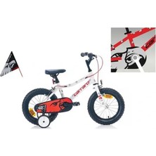 Feyza Design Çocuklar Için Renkli 14 Jant Kırmızı Siyah Bisiklet