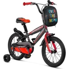 Feyza Design Çocuklar Için 16 Jant Antrasit Kırmızı Hotshot-Canta-V Erkek Bisikleti