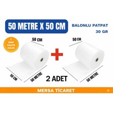 Mersa Balonlu Naylon Balonlu Poşet Patpat Havalı Naylon Pat Pat Ambalaj Pat Pat - 50 cm x 50 Metre 2 Adet