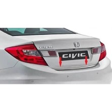 Honda Civic Formlu Krom Bagaj Alt Çıta 2012-2016 Paslanmaz Çelik