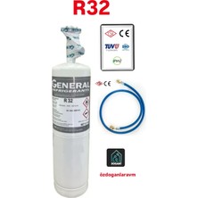 Dogant Refrigerant R32 Soğutucu Vanalı Gaz 700 gr + Hortum Set
