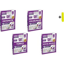Gizli Yayınları 5. Sınıf Matematik Fen Türkçe Sosyal 12'li Deneme-Meb Gibi Sordu