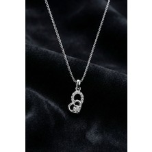 Roza Silver 925 Ayar Gümüş Rodyum Kaplama Zirkon Taşlı Minimal Tektaş Kalp Kolye