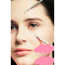 Gampus Akne-Siyah Nokta Temizleyici 4'lü Set Paslanmaz Çelik Komedon Gümüş Komedon