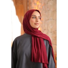 İmaj Butik Bordo Helen Önü Süngerli Pratik Penye Şal