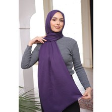 İmaj Butik Mor Ipekhan Pamuk Jakarlı Şal