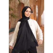 İmaj Butik Siyah Ipekhan Pamuk Jakarlı Şal