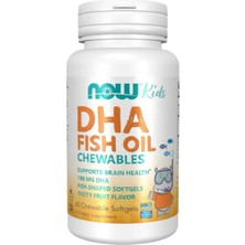 Now Foods Dha Kids 100 Mg, Supports Brain Health*, Fruit Flavor, 60 Chewable Softgels